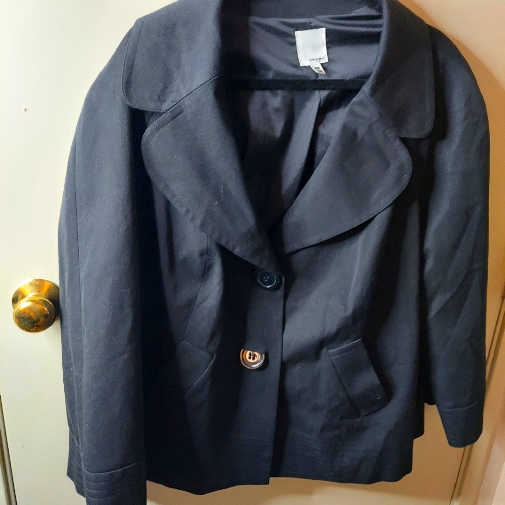 Halogen black blazer 20w cotton spandex blend career brunch date night